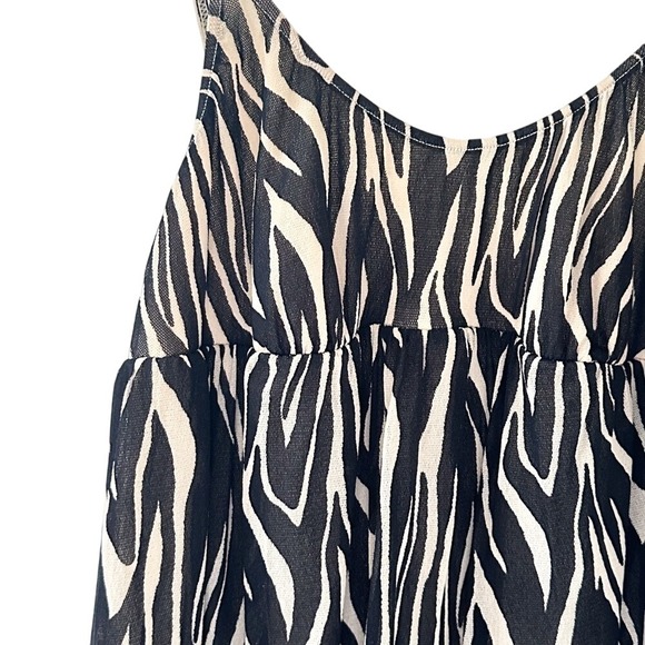 Cosabella Zebra Stripe Mesh Negligée - size Medium - Picture 2 of 7